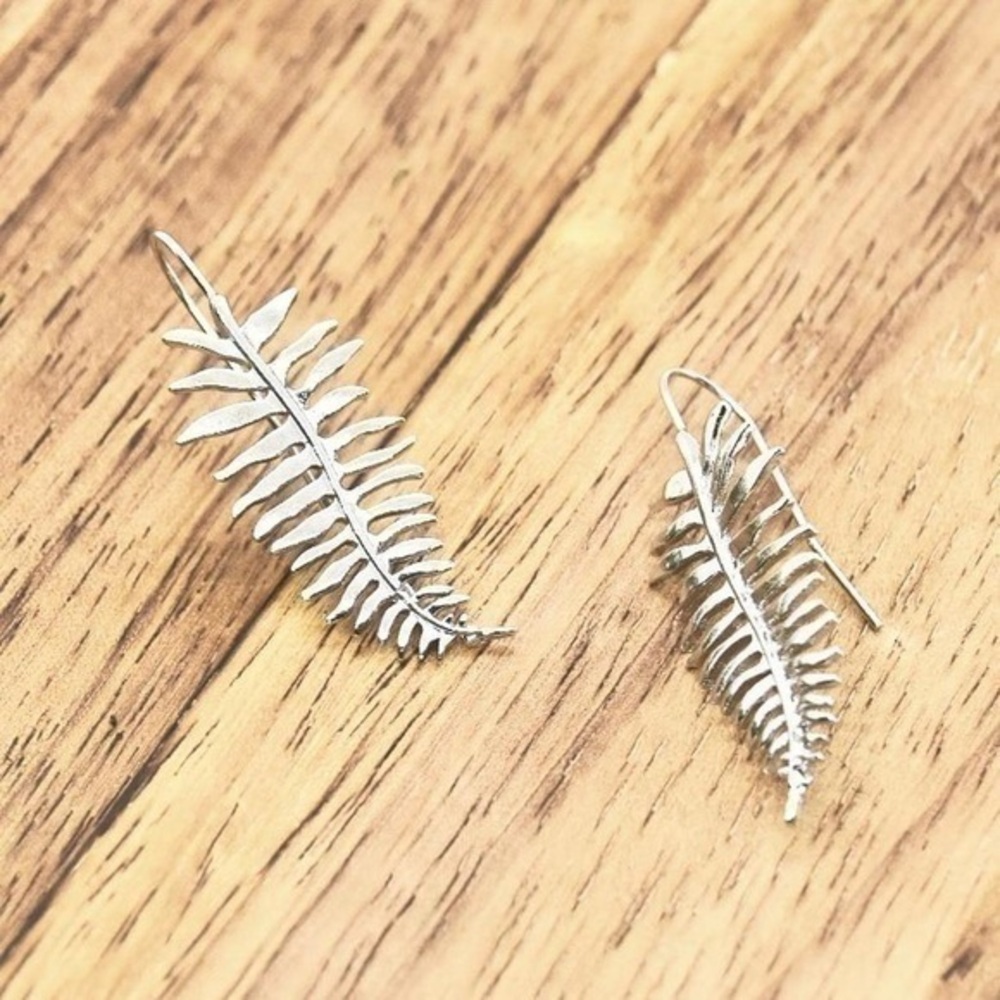 Silver Leaf Earrings
